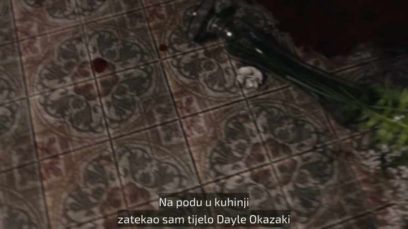 And I see Dayle Okazaki lying on the kitchen floor…