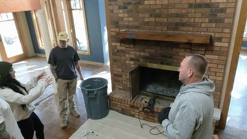 And so I thought if we did a big double sided fireplace