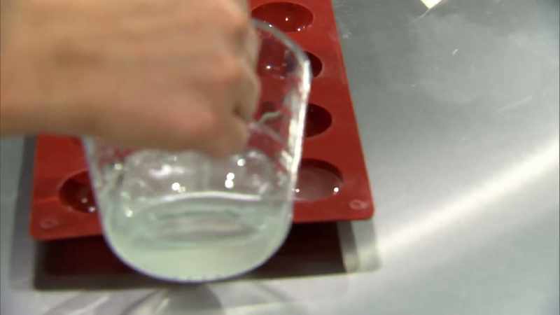 And I'll use isomalt in a silicone mold
