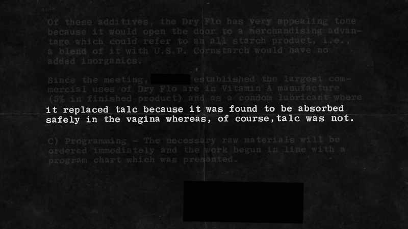 And in the same document, they're admitting that talc