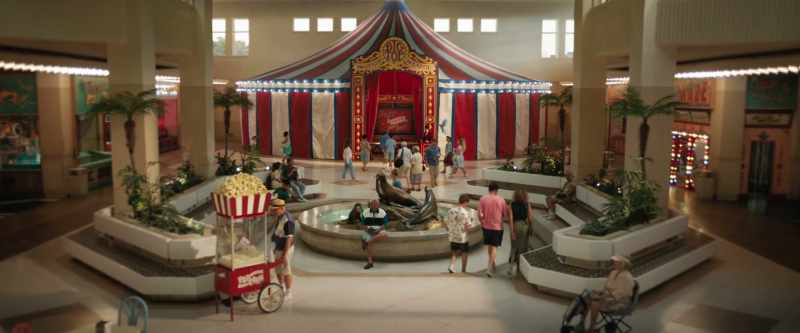 And this is our tent, where we perform inside the mall