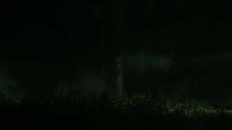 And it was dark. There's no streetlights