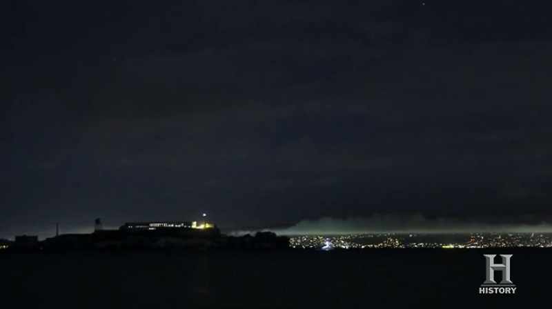 And it was in between Alcatraz and where I was standing