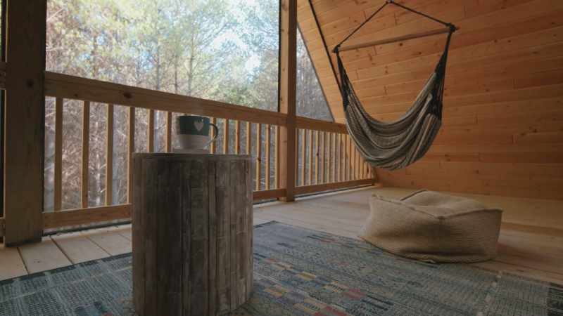 And it has two amazing hammock chairs you just melt into