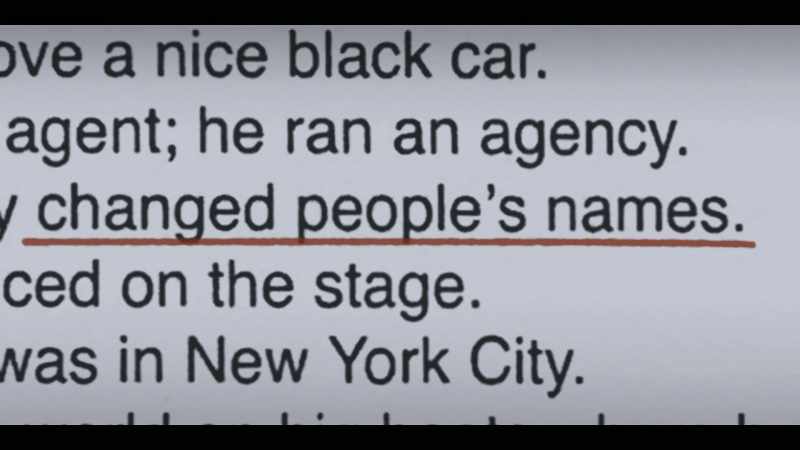 And that it was… agency changed people's names, which they did