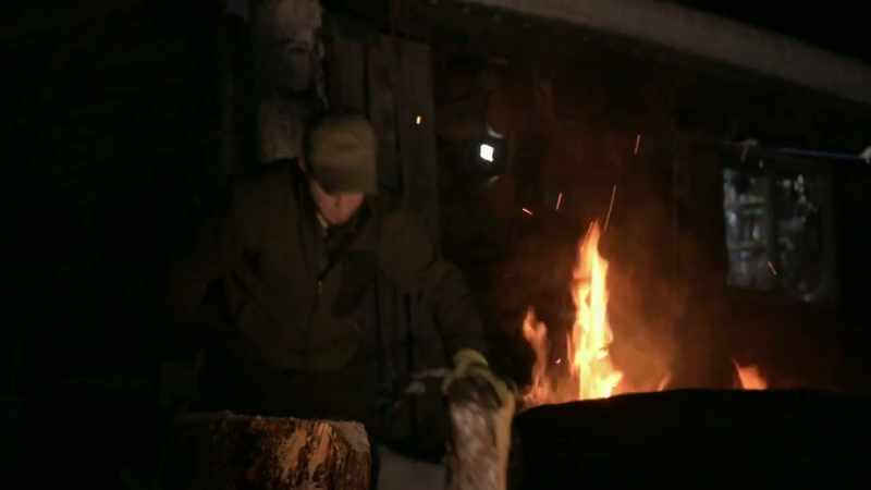 And when it's cold we go through about five logs