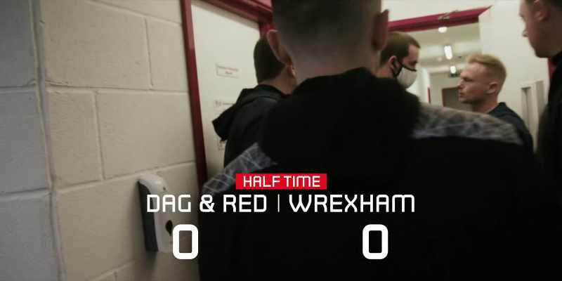 And it's the Daggers nil, Wrexham nil