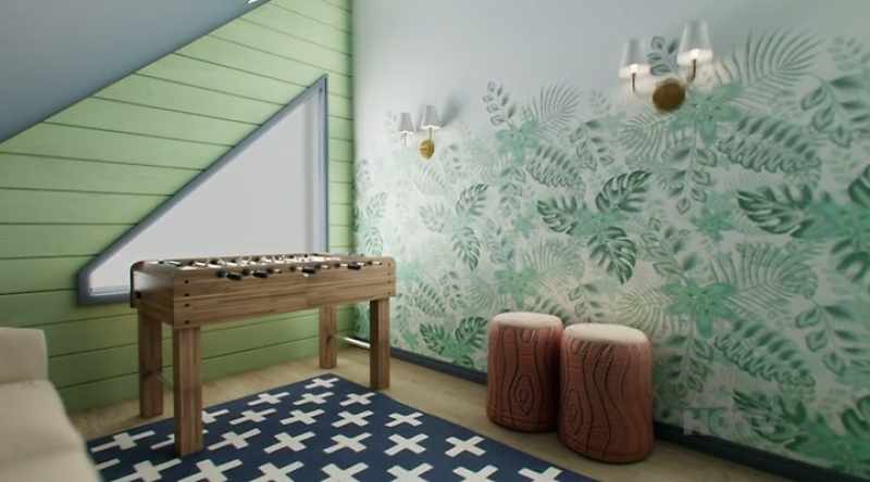 And I've been dying to use a wall mural