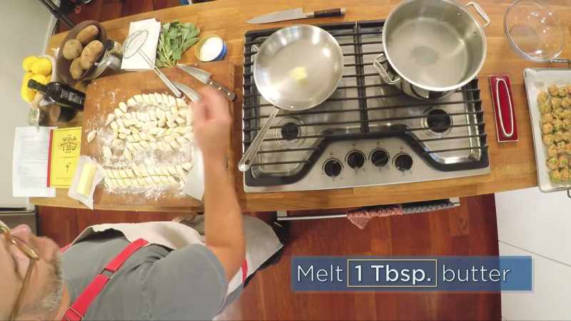 And just put the butter in the pan
