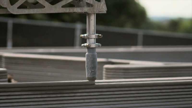 And layer by layer, the structure is fabricated