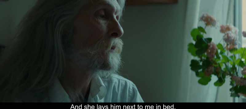 And she lays him next to me in bed