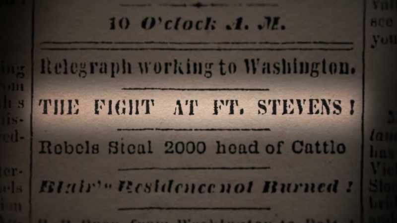 And so Lincoln goes to Fort Stevens
