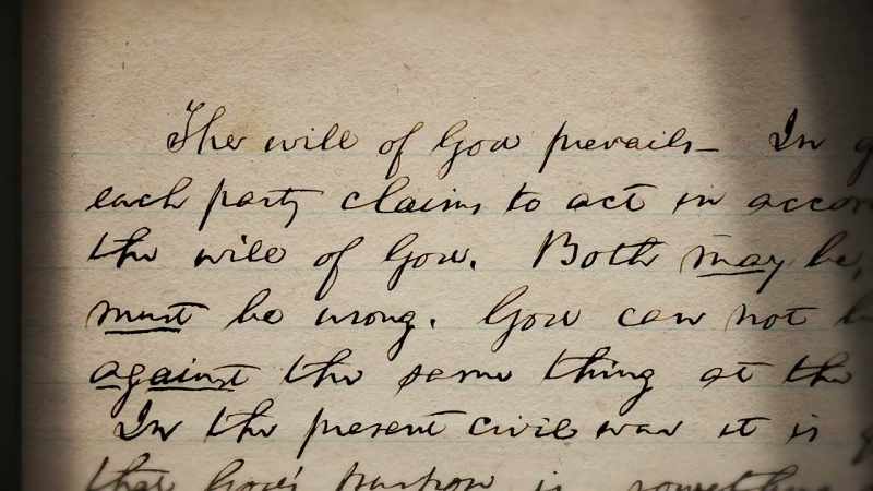 And Lincoln writes a memo to himself that has
