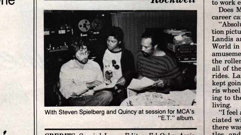 And Michael would write and sing a song for the album