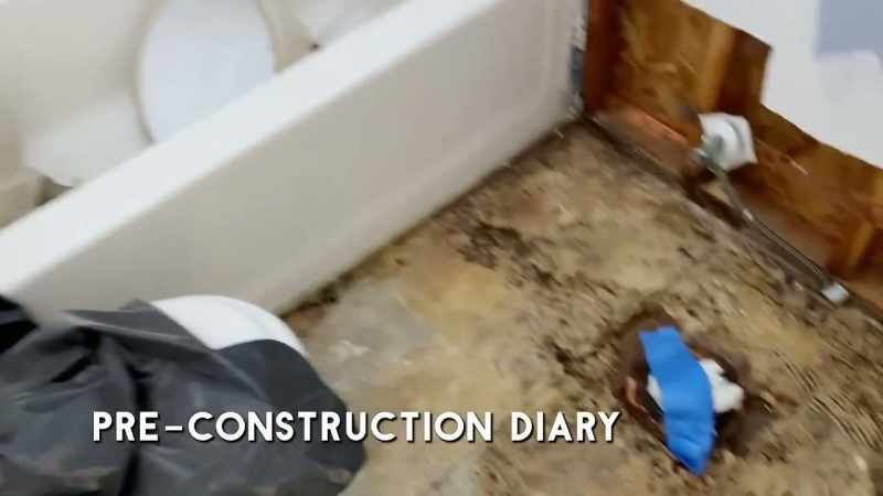 And Nathan started to take apart the bathroom