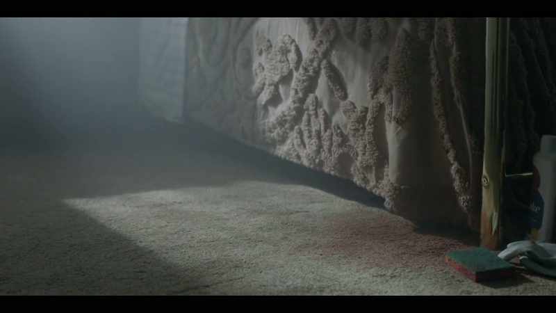 And on the carpet and the wall behind it