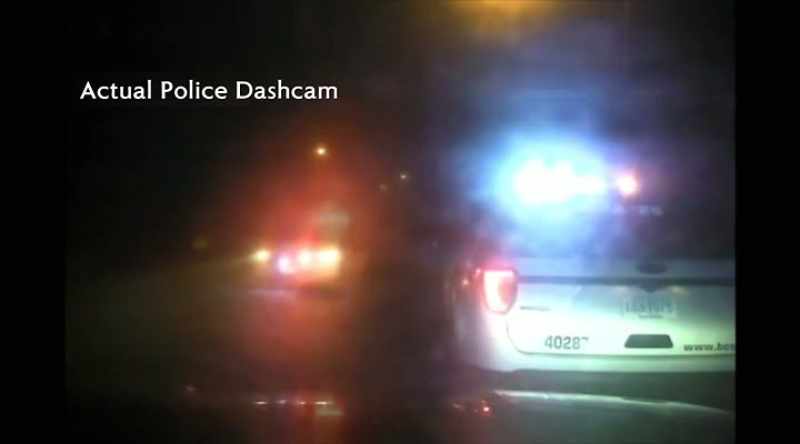 And one of the officers pulls him aside