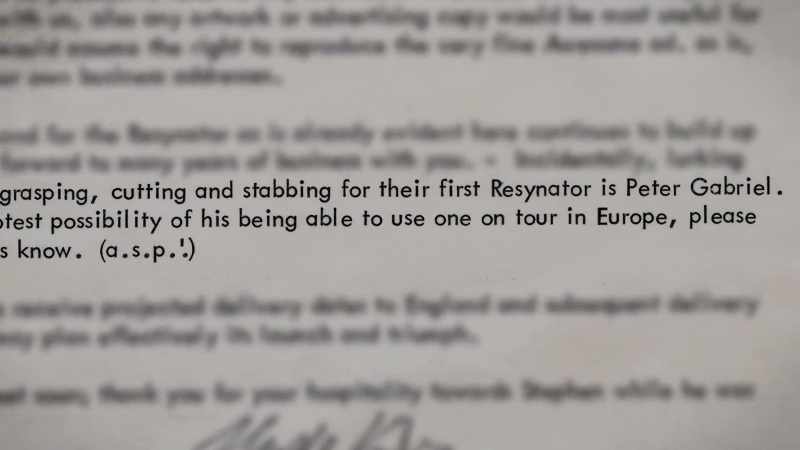 And Peter had personally requested one