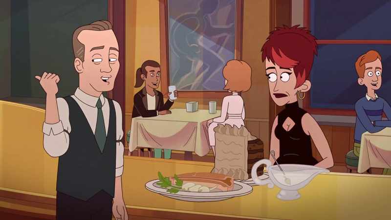 And this pork chop is from the gentleman over there