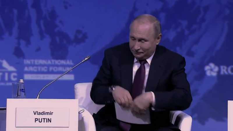 And Putin had just given an address
