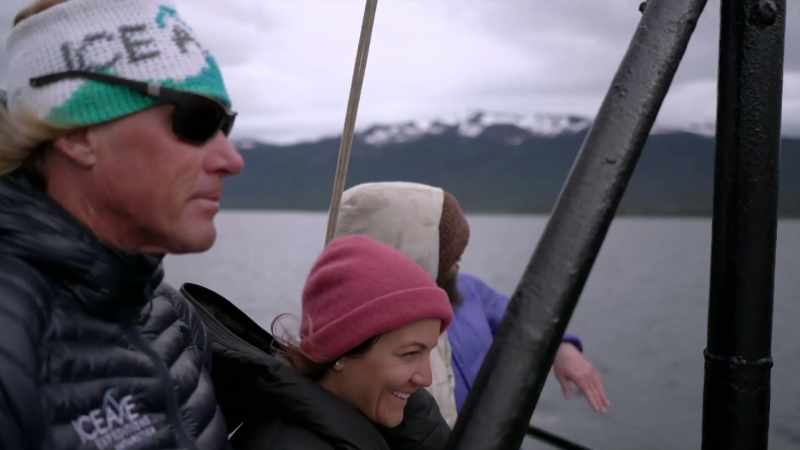 And we sail down the Beagle Channel for eight to 10 hours