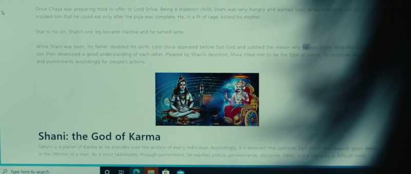 And Shani is the God of Karma