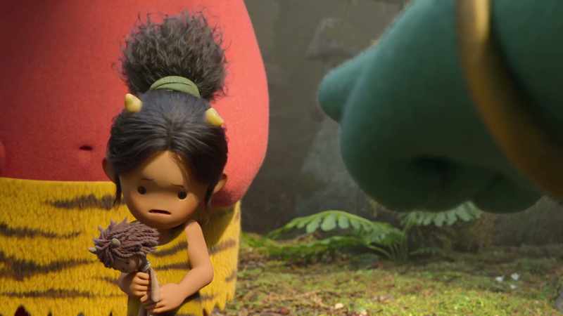 And she... she has a doll from the humans!