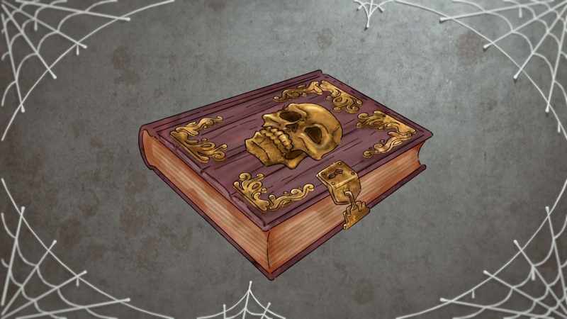 And that skull is what absorbs your soul when you open the book