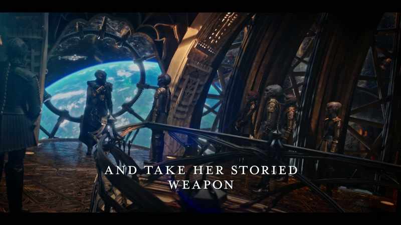 And take her storied weapon