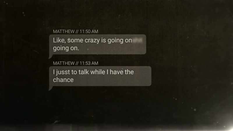 And his text messages the next morning