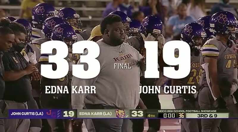 And that'll do it. Edna Karr holds on comfortably