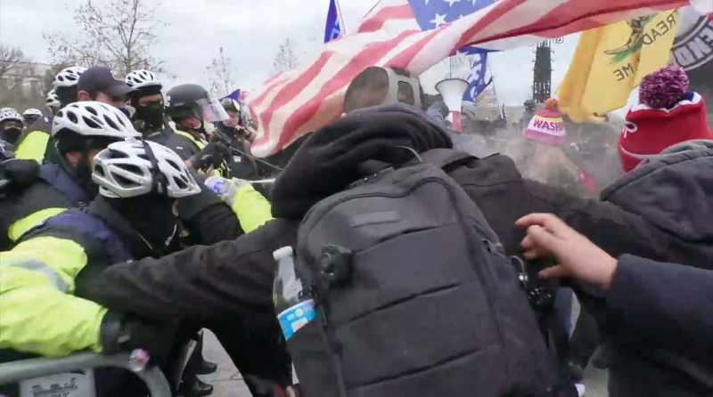 And that's when the gas grenades started going off