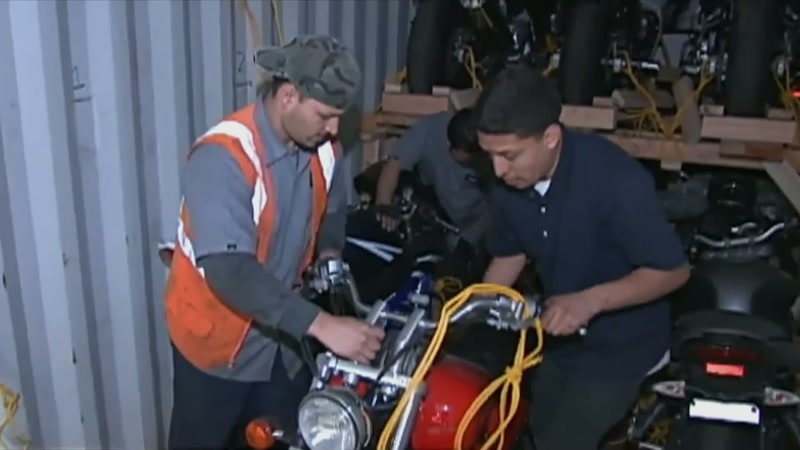 And that's where we would store the motorcycles