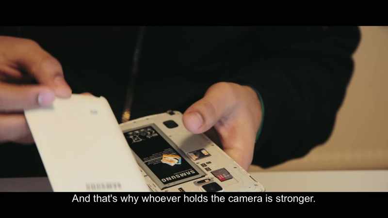 And that's why whoever holds the camera is stronger