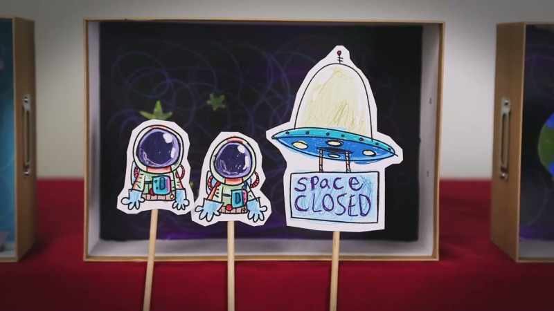 And when the aliens closed space, did the astronauts pack it up?