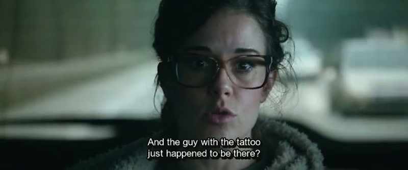 And the guy with the tattoo just happened to be there?