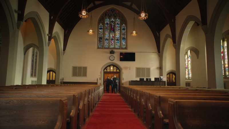 And the raccoon ran through this pew