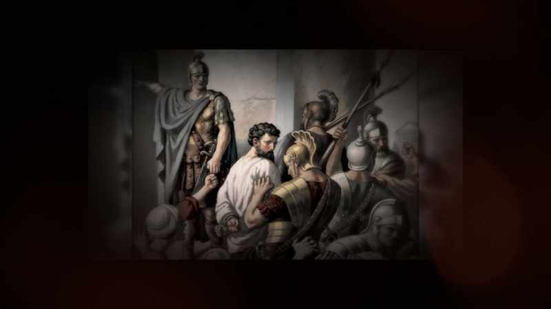 And the Roman guards rescue him