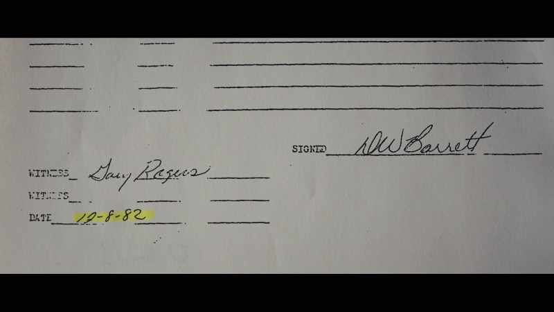 And the second statement which pointed at Ron Williamson