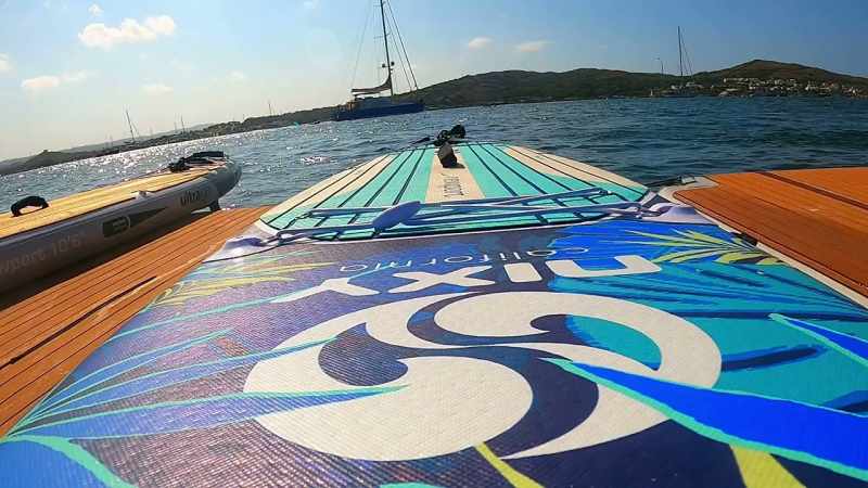 And then everyone on the team gets on a paddleboard
