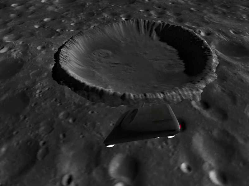 And then you find yourself orbiting a crater