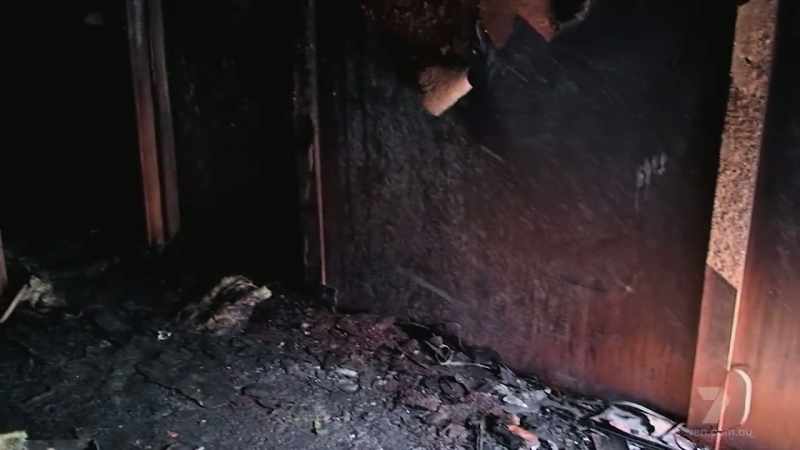 And then moving up the staircase, I found that the fire had spread