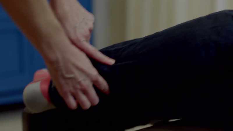 And then splits in the lower leg into separate nerves