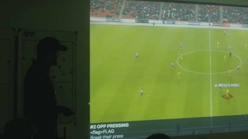 And then the winger protects the middle