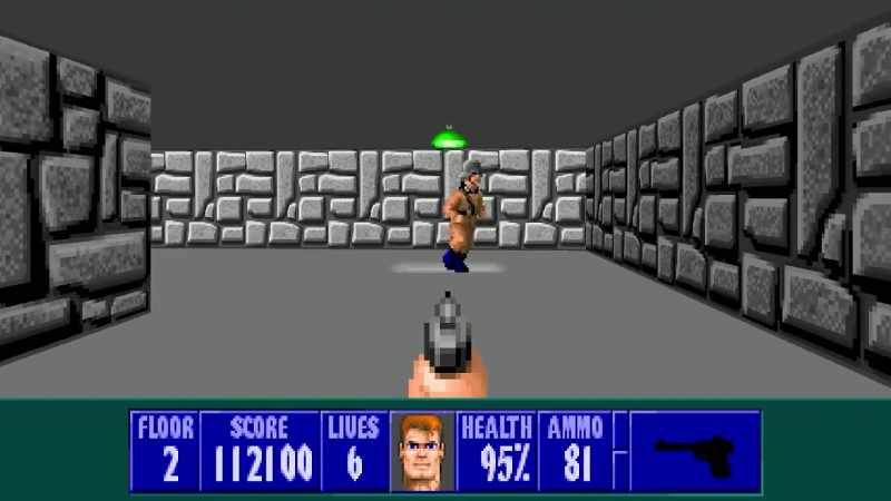 And then, very much with Wolfenstein 3D