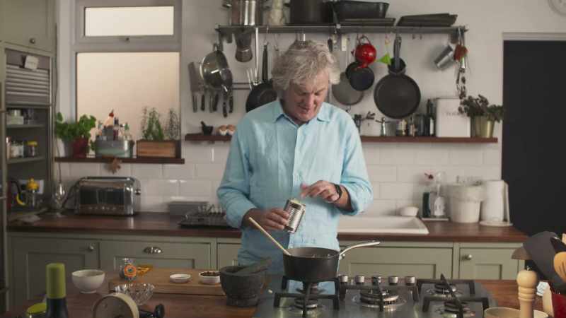 And then, vitally, remove the lid from the rice pudding