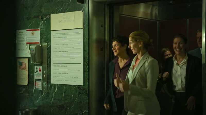 And then we walk out of the elevator