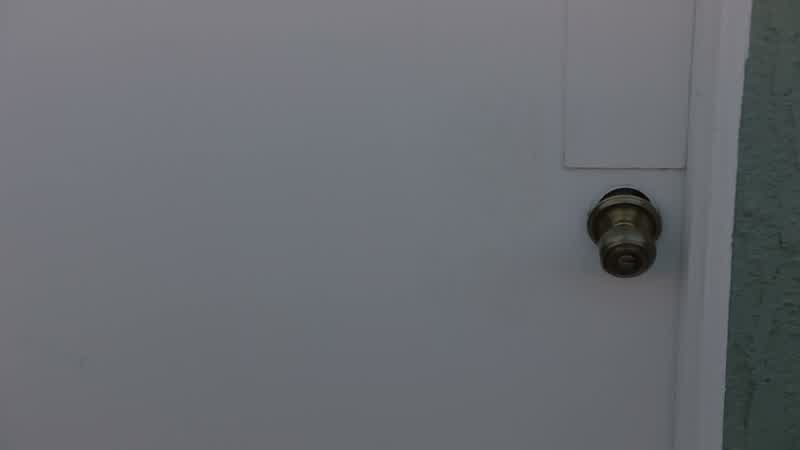 And there's a broken doorknob