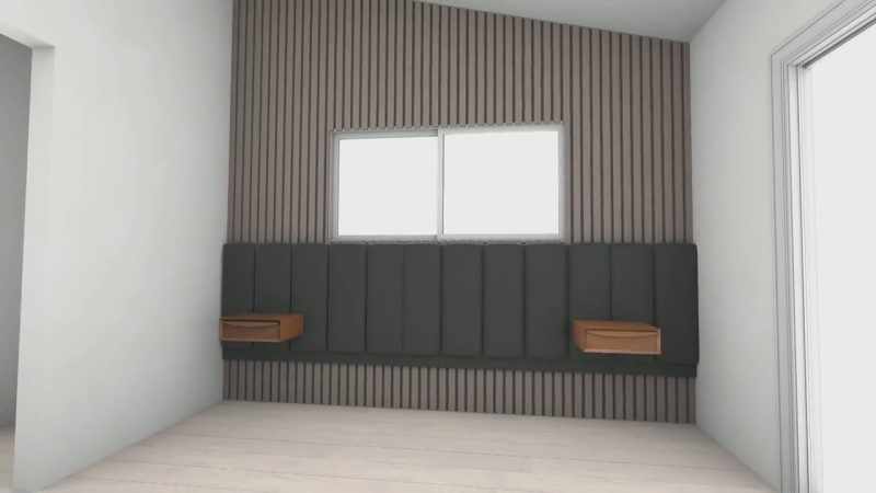 And these slats will run all the way along this wall