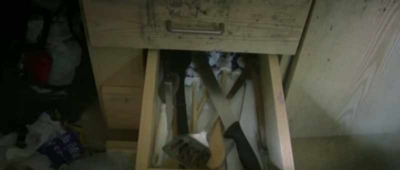 And they were having me go through the knife drawer